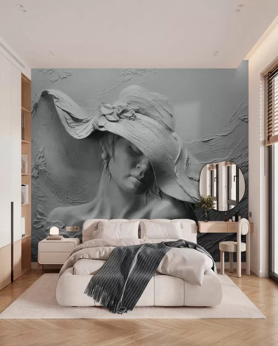 Papier peint photo Femme avec un chapeau 3D u62592