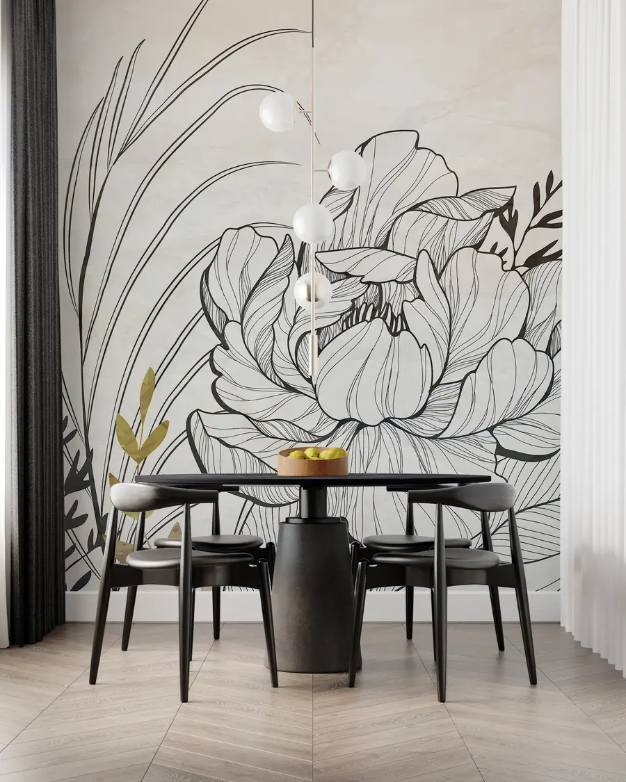 Papier peint photo Fleur feuillage u94307