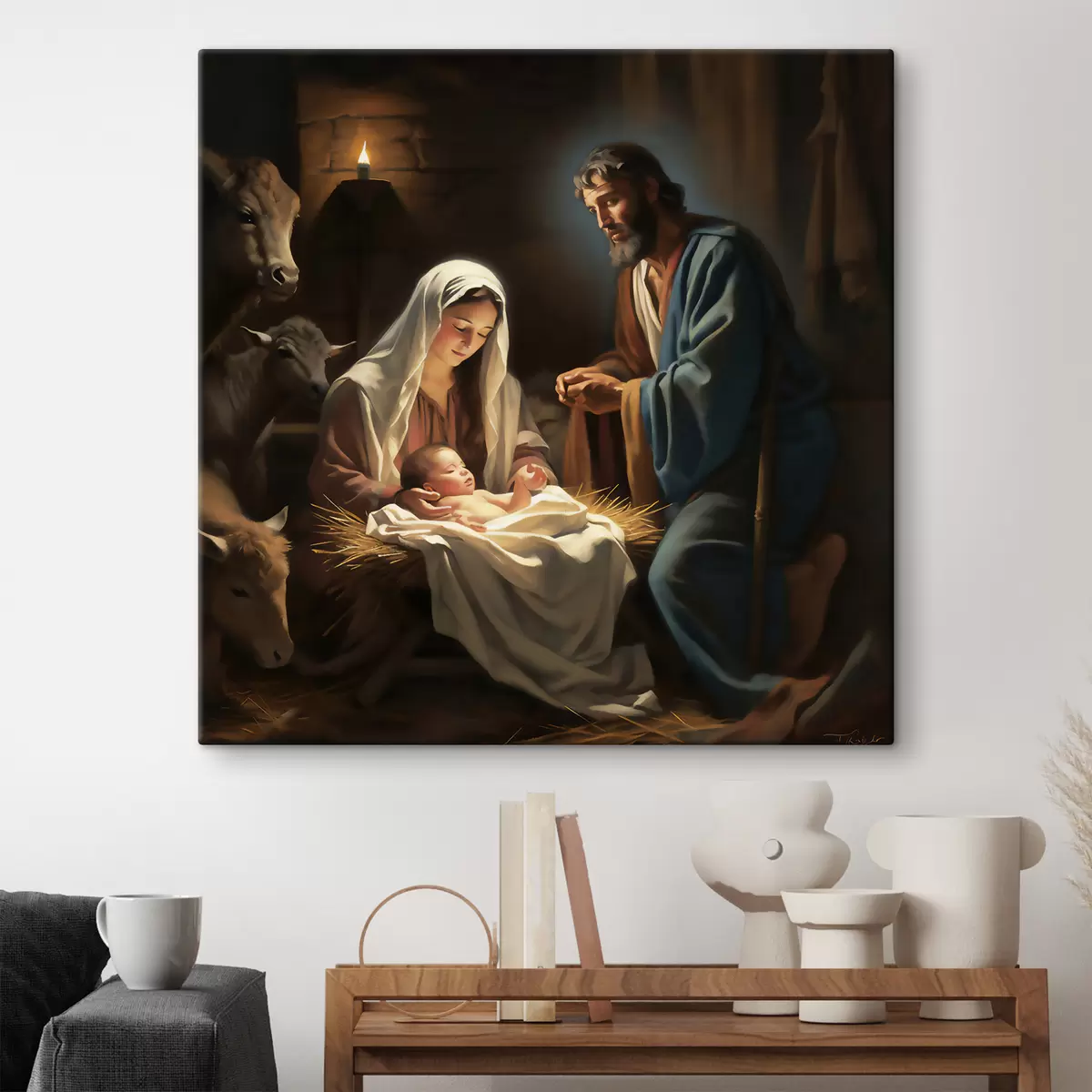  Peintures Sainte Famille, Jésus, Marie et Joseph s33488