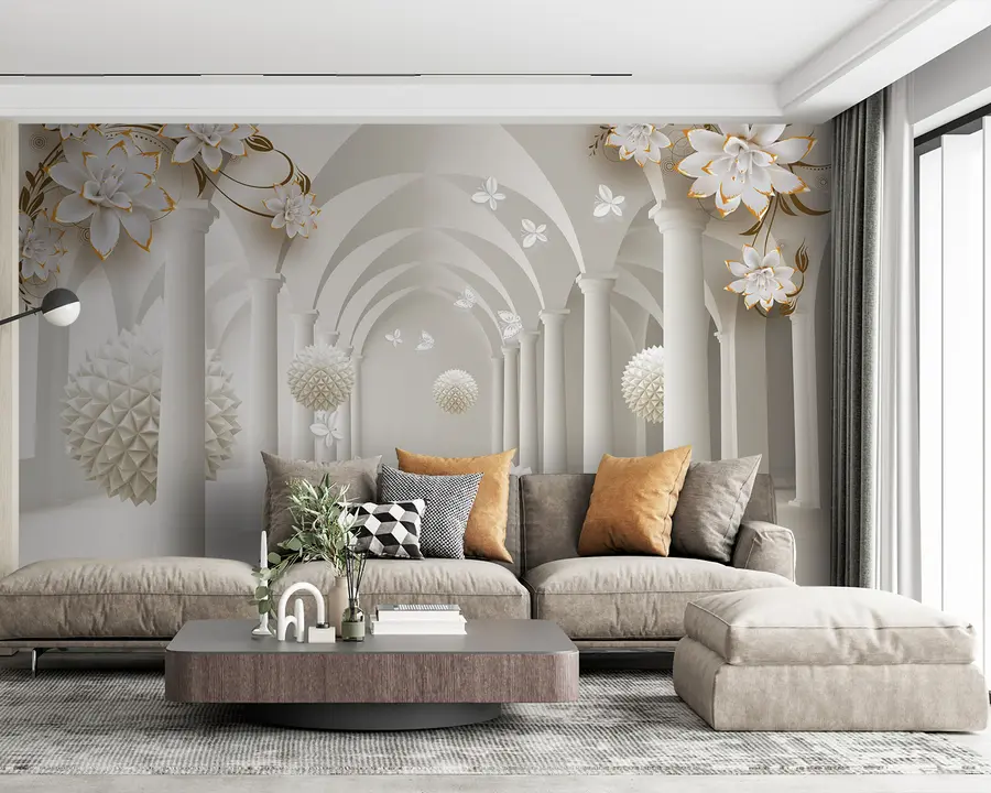 Fotobehang Stekelige bollen in de tunnel u94966