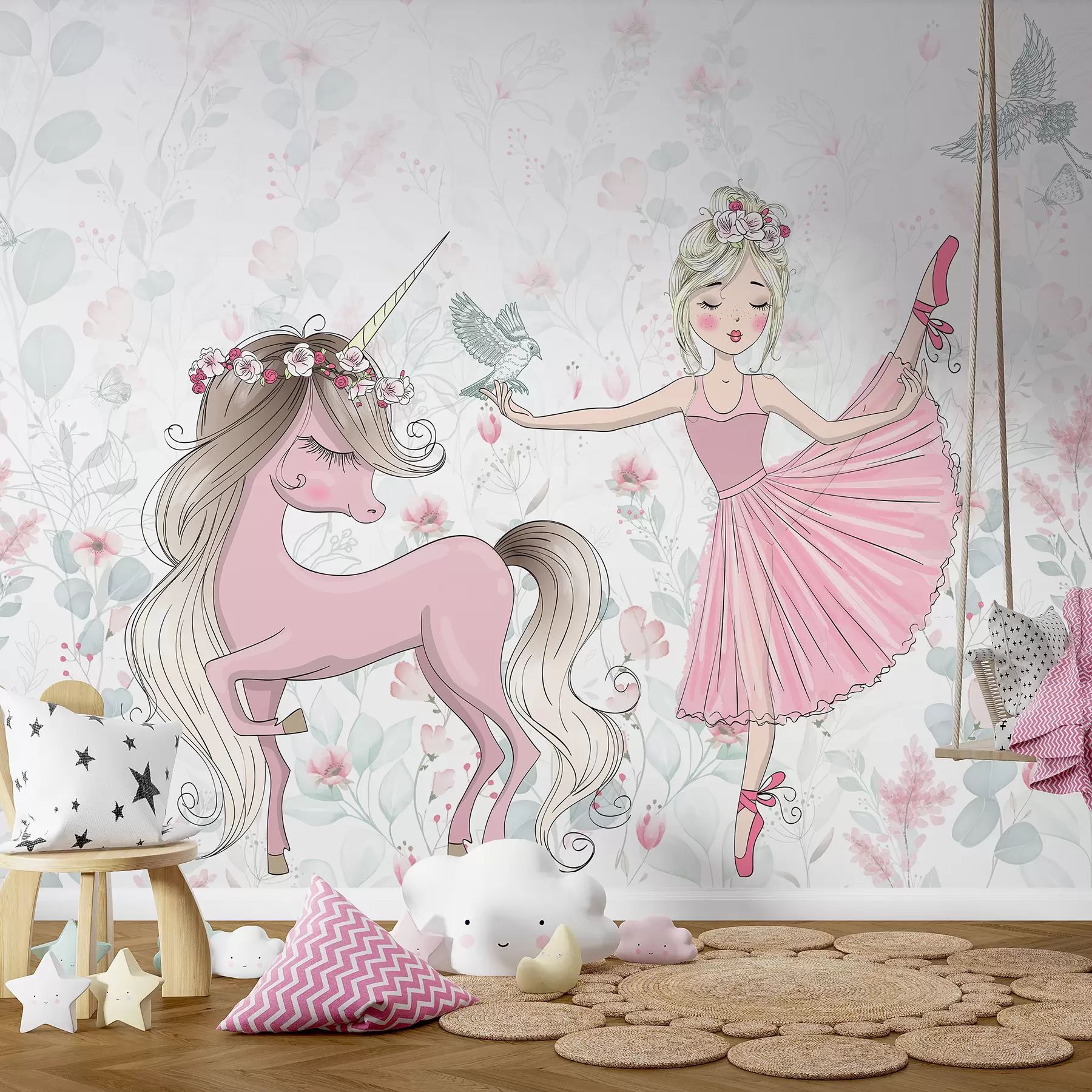 Papier peint photo Princesse et licorne u95007