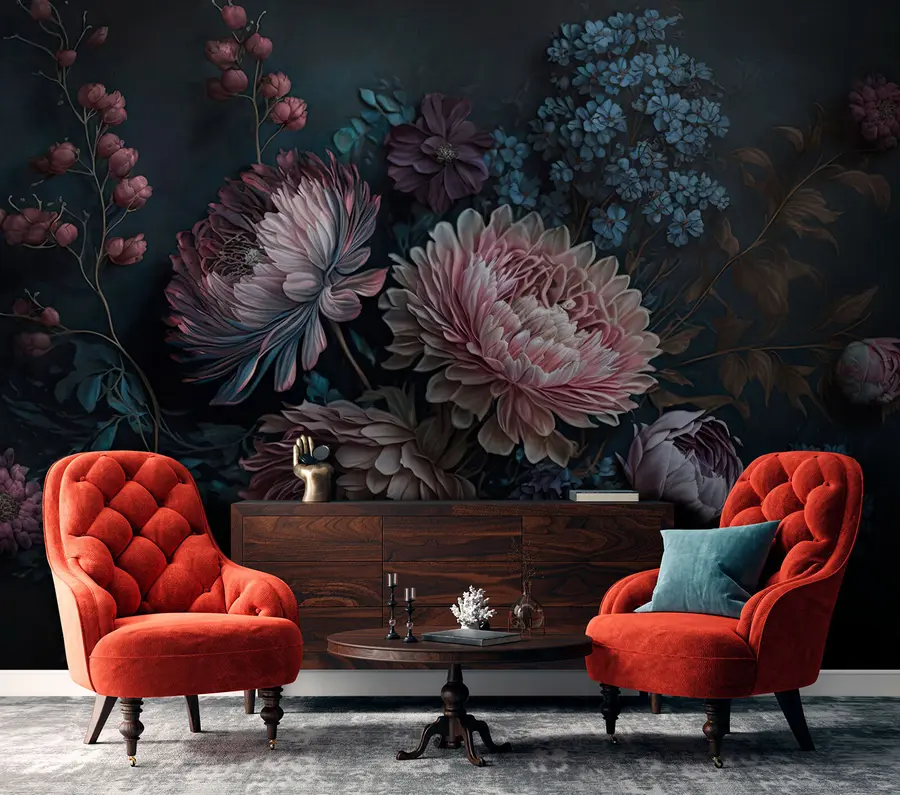 Fotobehang Asters nachtdieren u75407