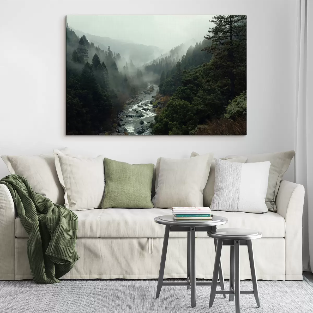  Peintures Brouillard dans une zone montagneuse s33760