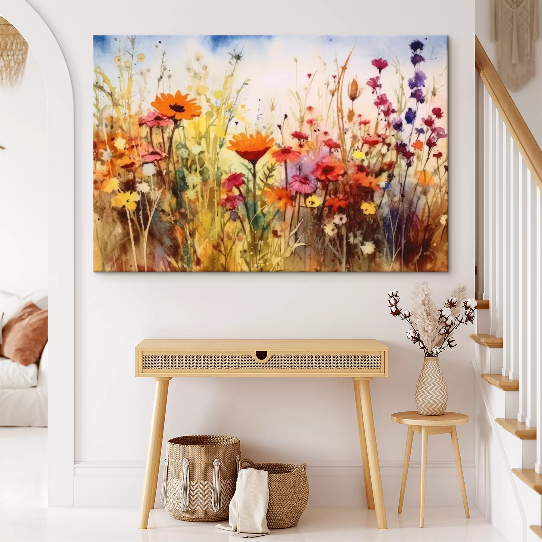 Fotobehang helder bloemenveld s33666