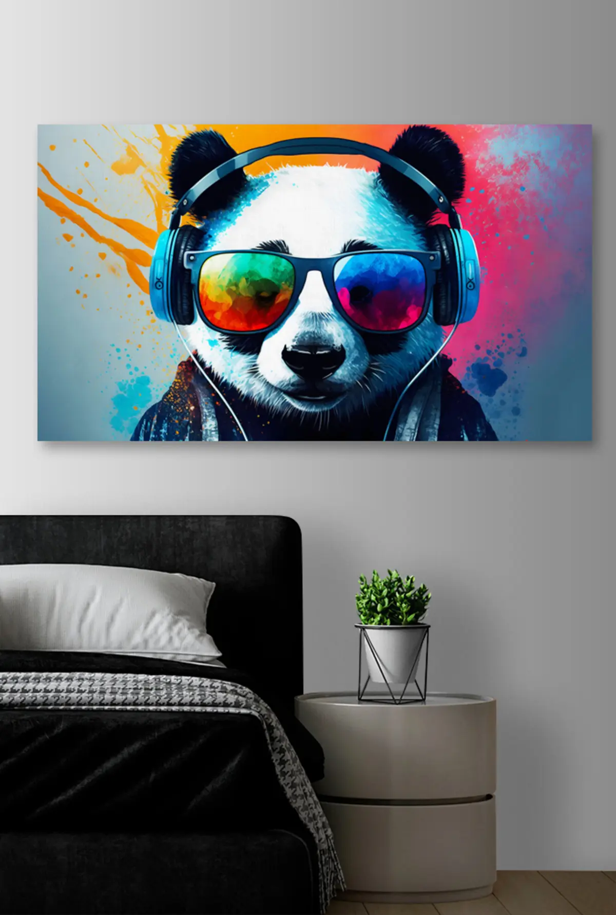  Schilderijen Panda op een lichte achtergrond s33547