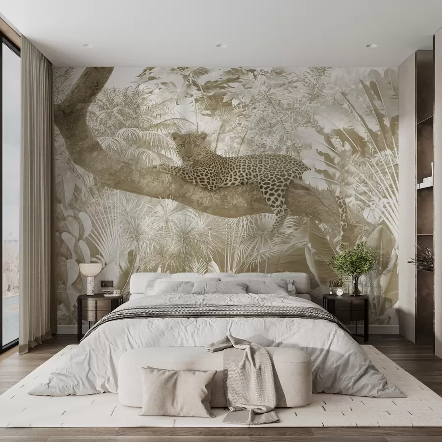 Fotobehang Een grote witte hortensiabloem u94280