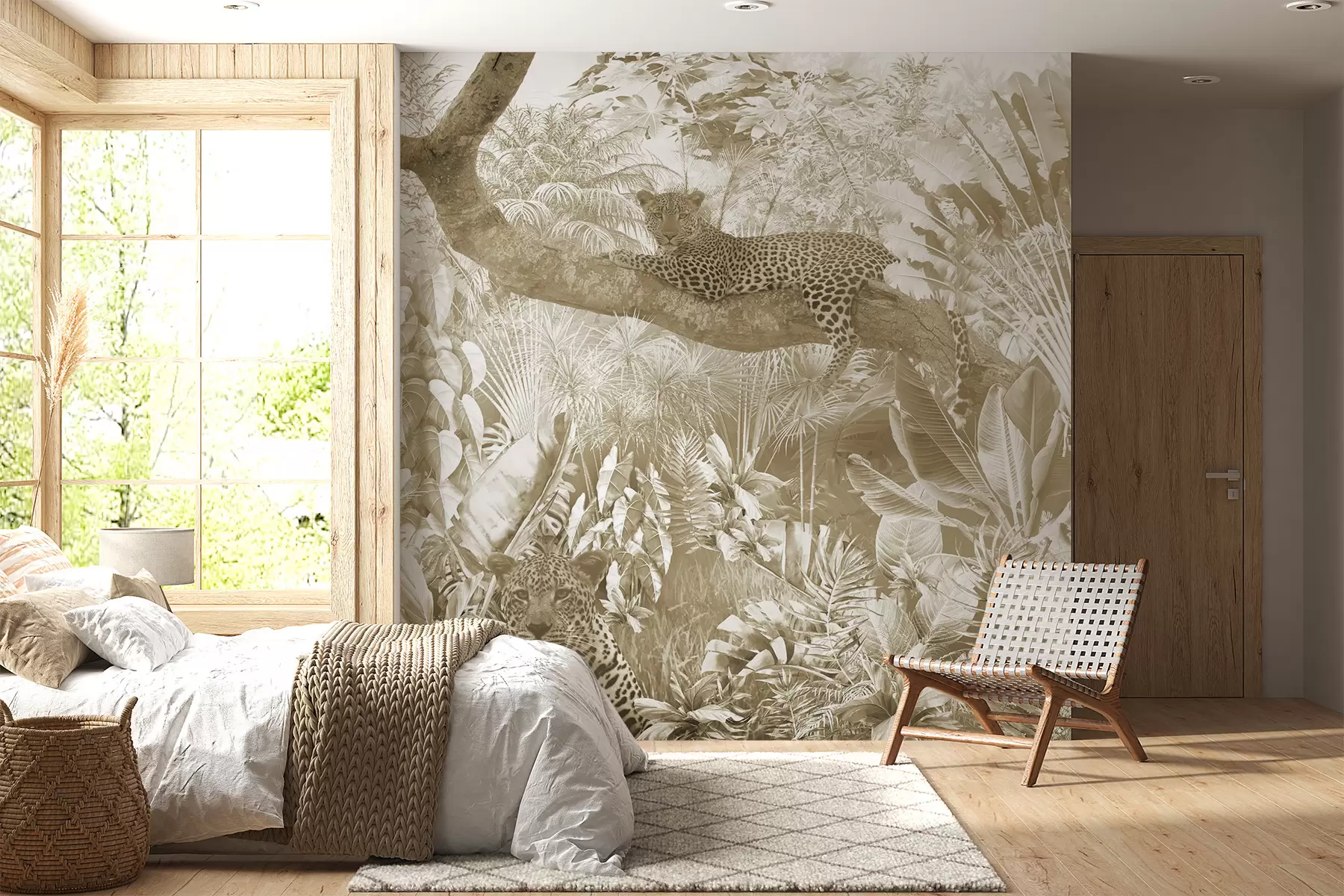 Fotobehang Een grote witte hortensiabloem u94280