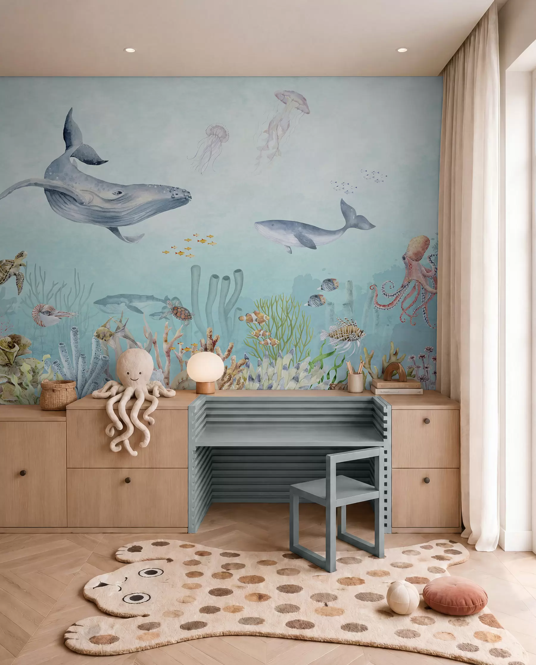 Fotobehang Walvissen en zeevrienden u95446