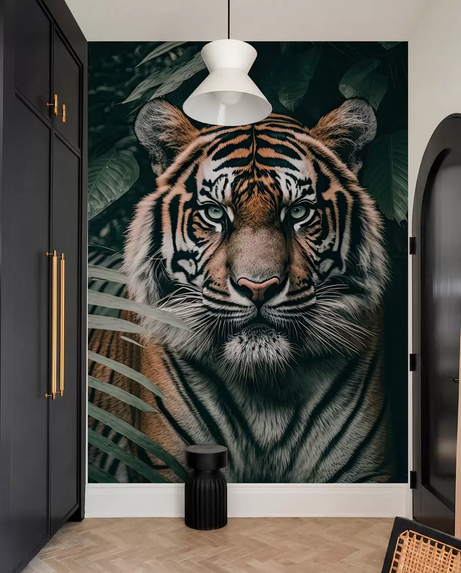 Fotobehang Tijger in het regenwoud u95619
