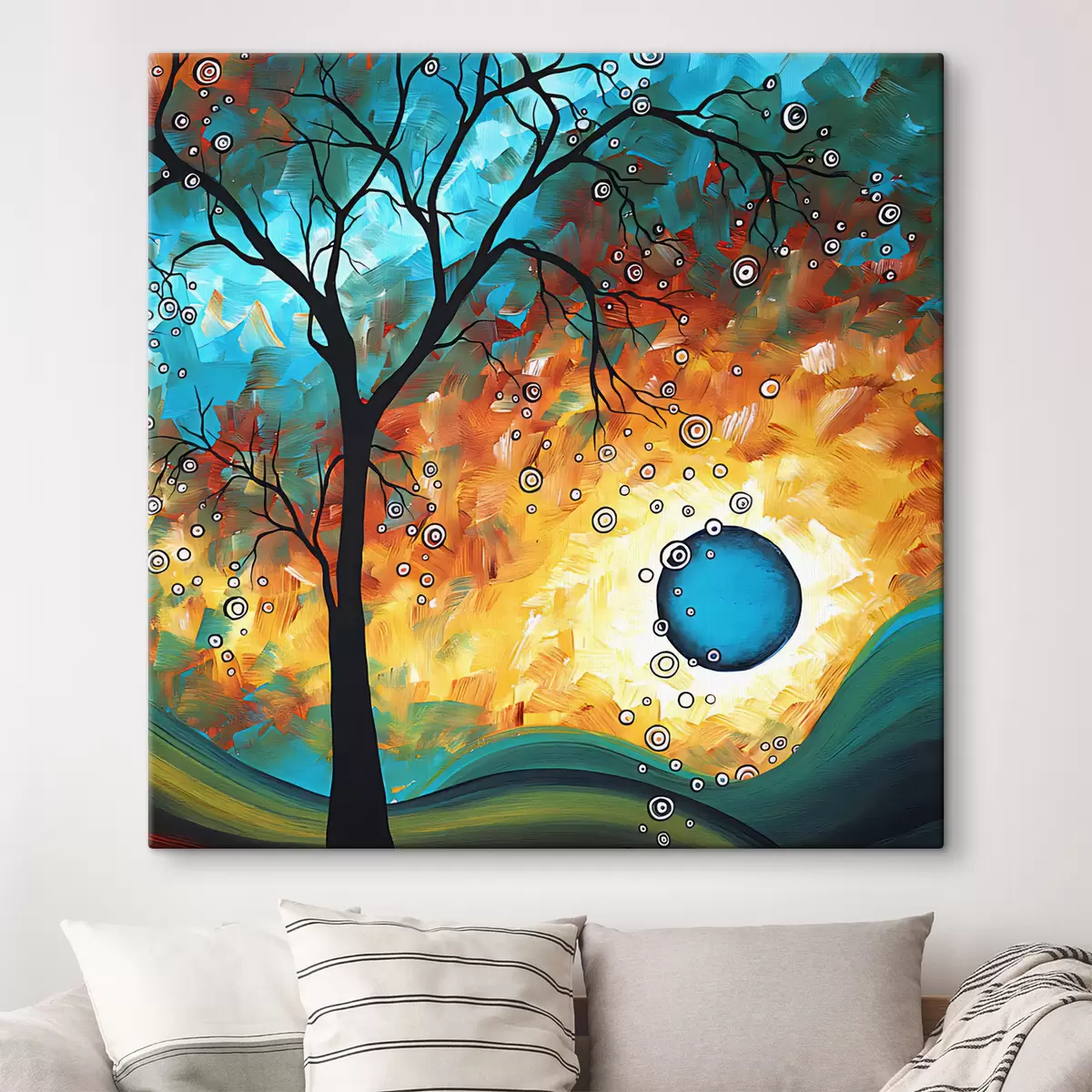  Schilderijen Boom met regenboogpatroon s34434