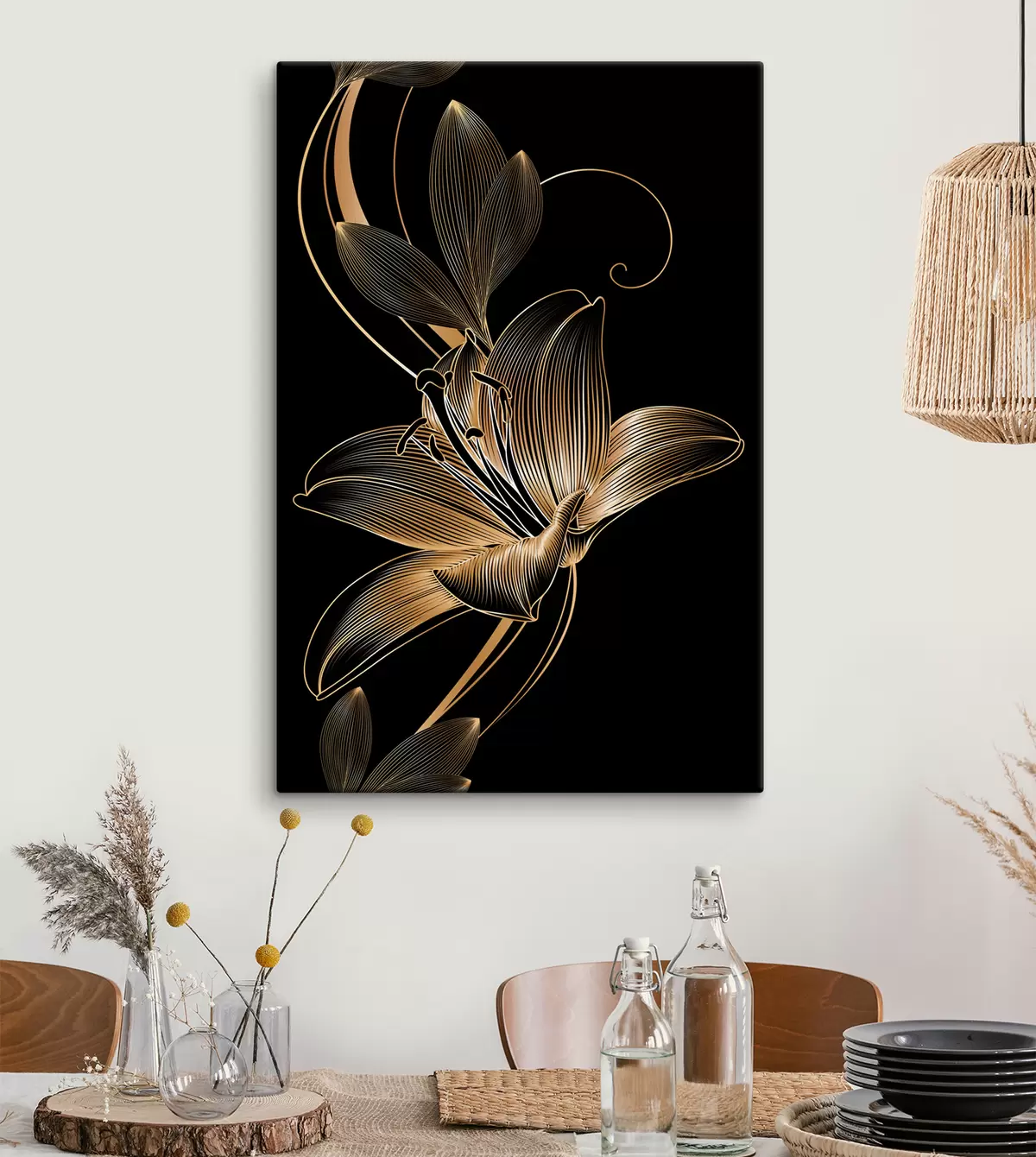  Peintures Motif floral sans couture avec fleur de lys s34437