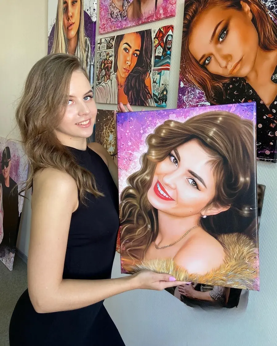  Peintures Cheveux, peau et sourire s34665