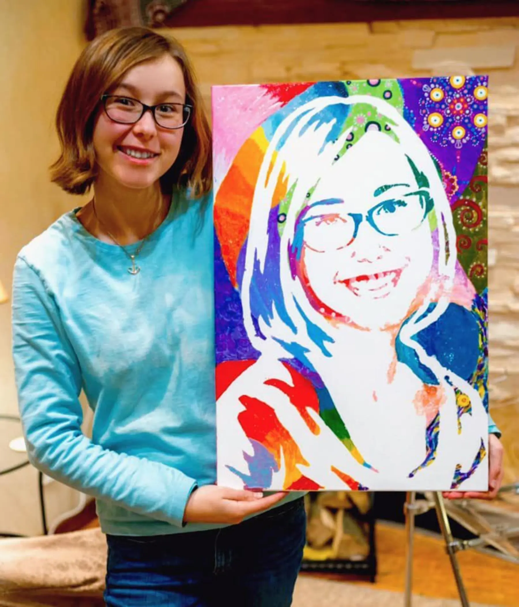  Peintures Lunettes, sourire et jeans s34683