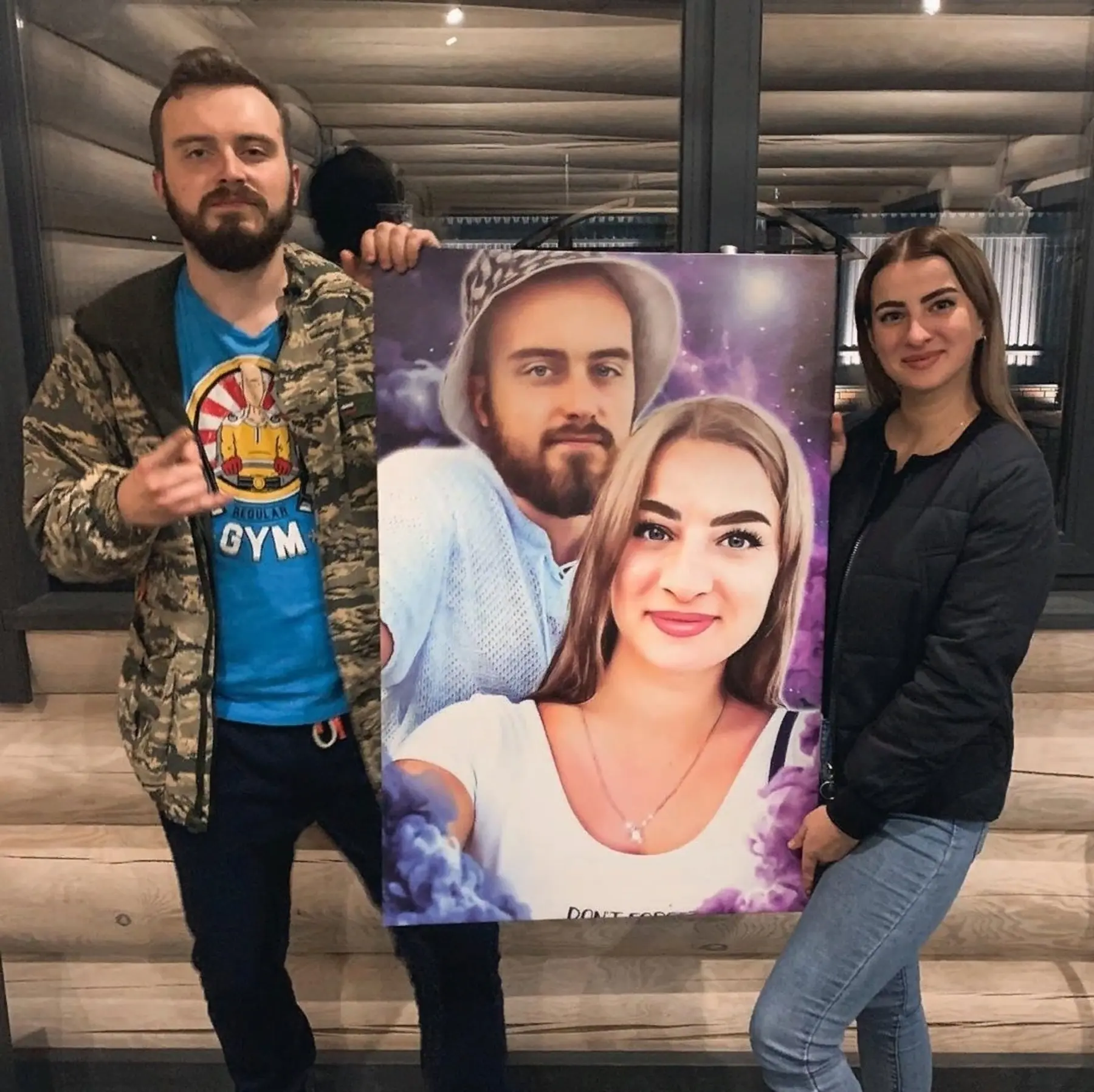  Peintures Sourire, barbe et flash s34684