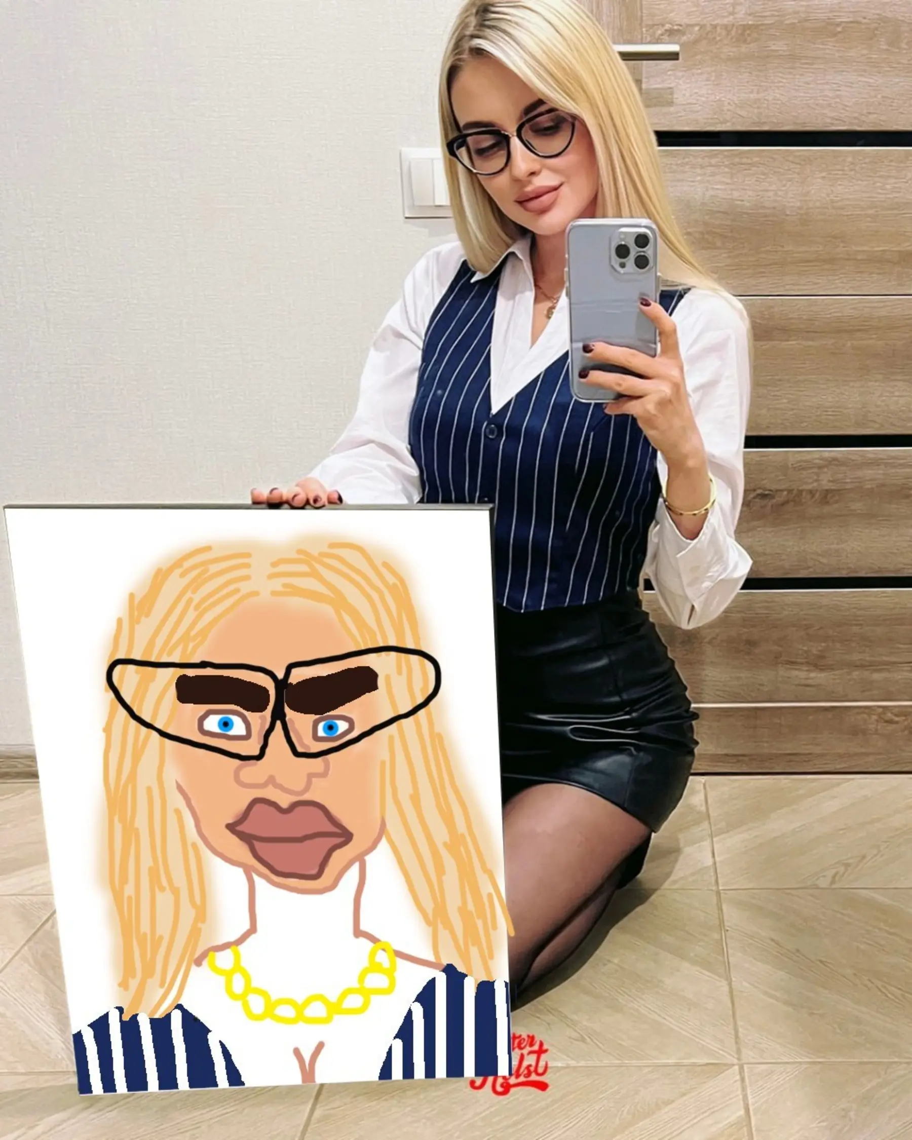  Peintures Cheveux, lunettes et coiffure s34687