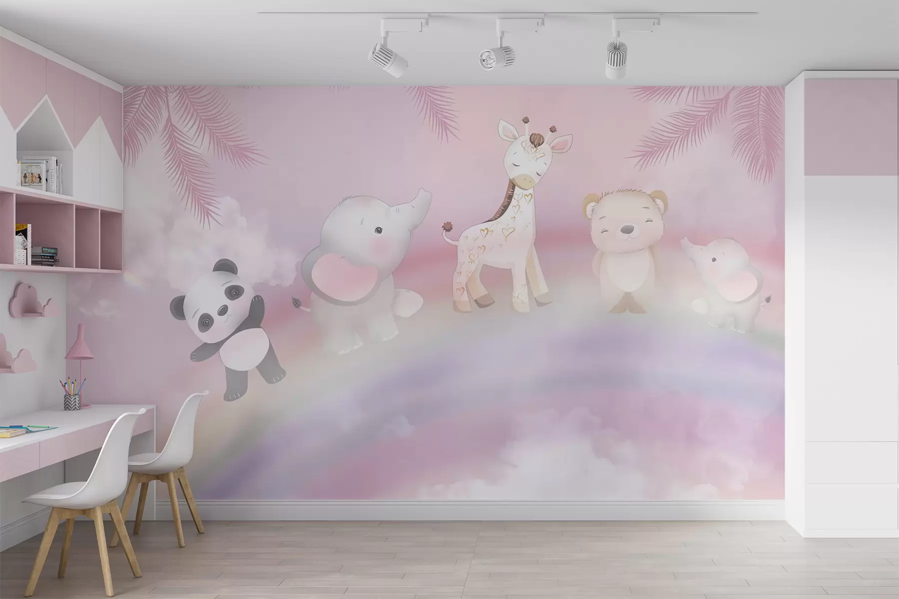 Fotobehang Dieren op de regenboog u95382