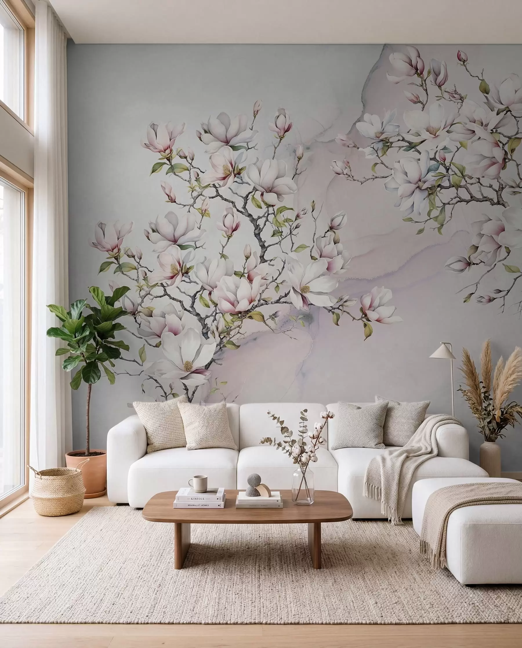 Papier peint photo Magnolia sur marbre u96114
