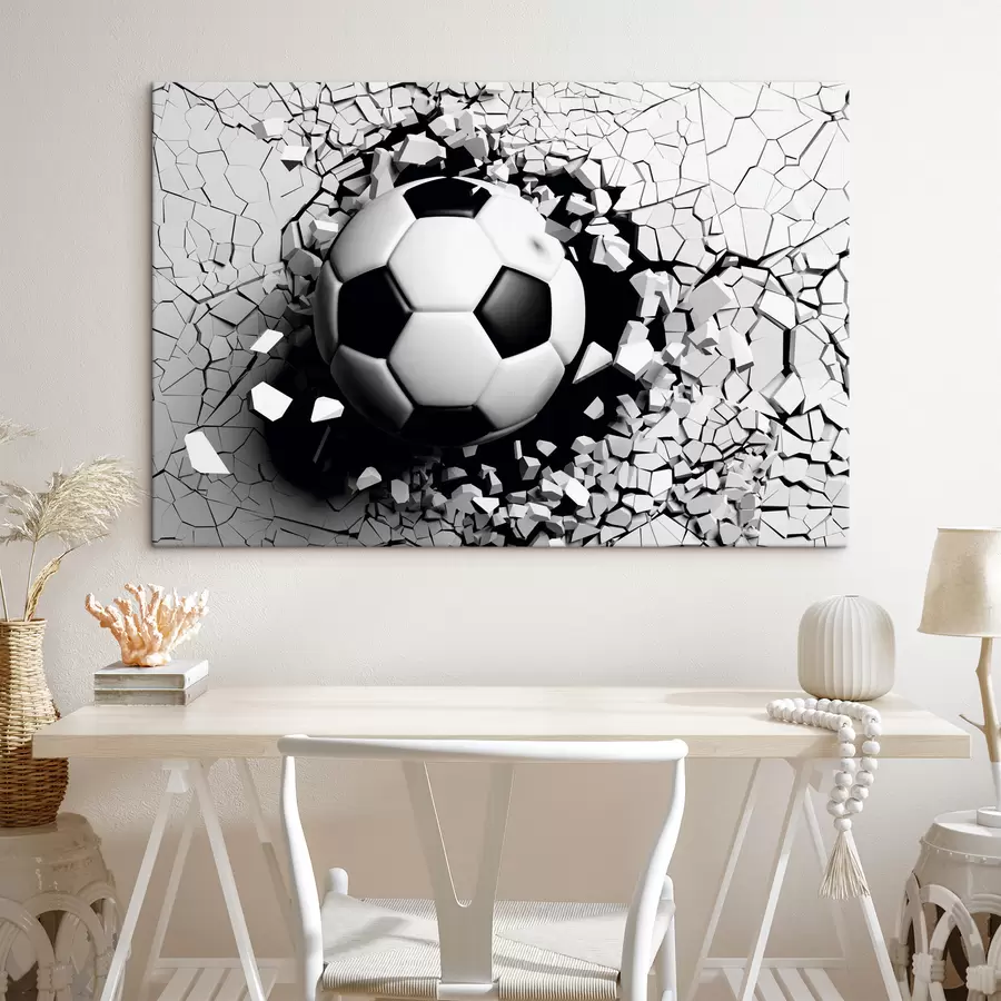 Schilderijen Voetbalbal 3D s34768