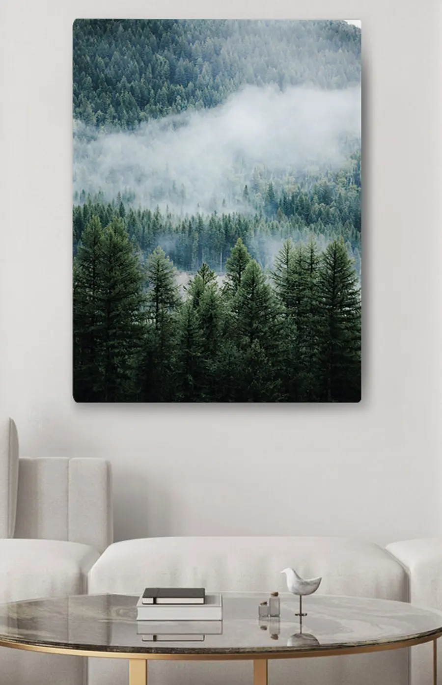  Peintures Forêt de conifères dans la brume s34825