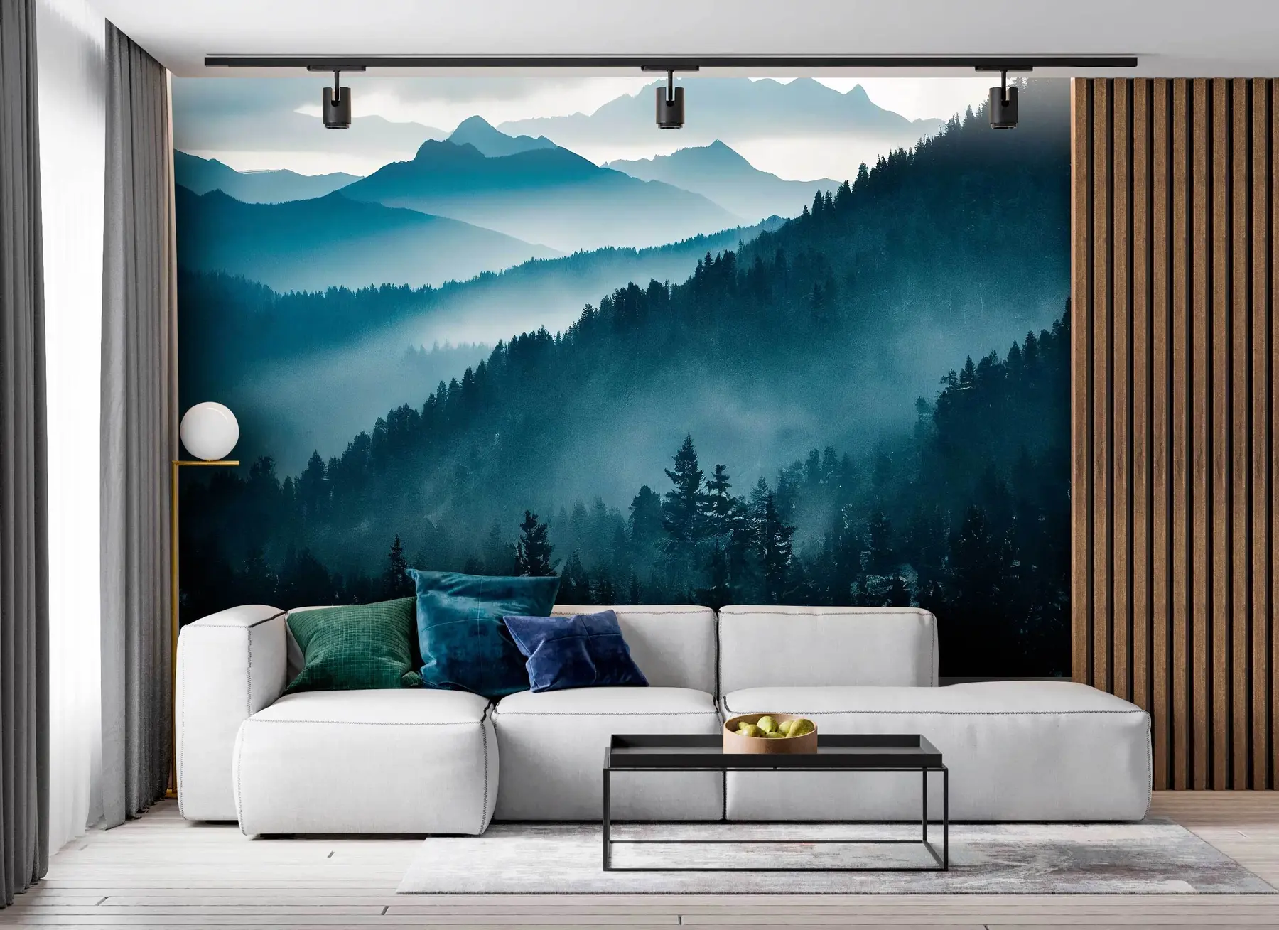Fotobehang Berglandschap blauwe wereld u96041