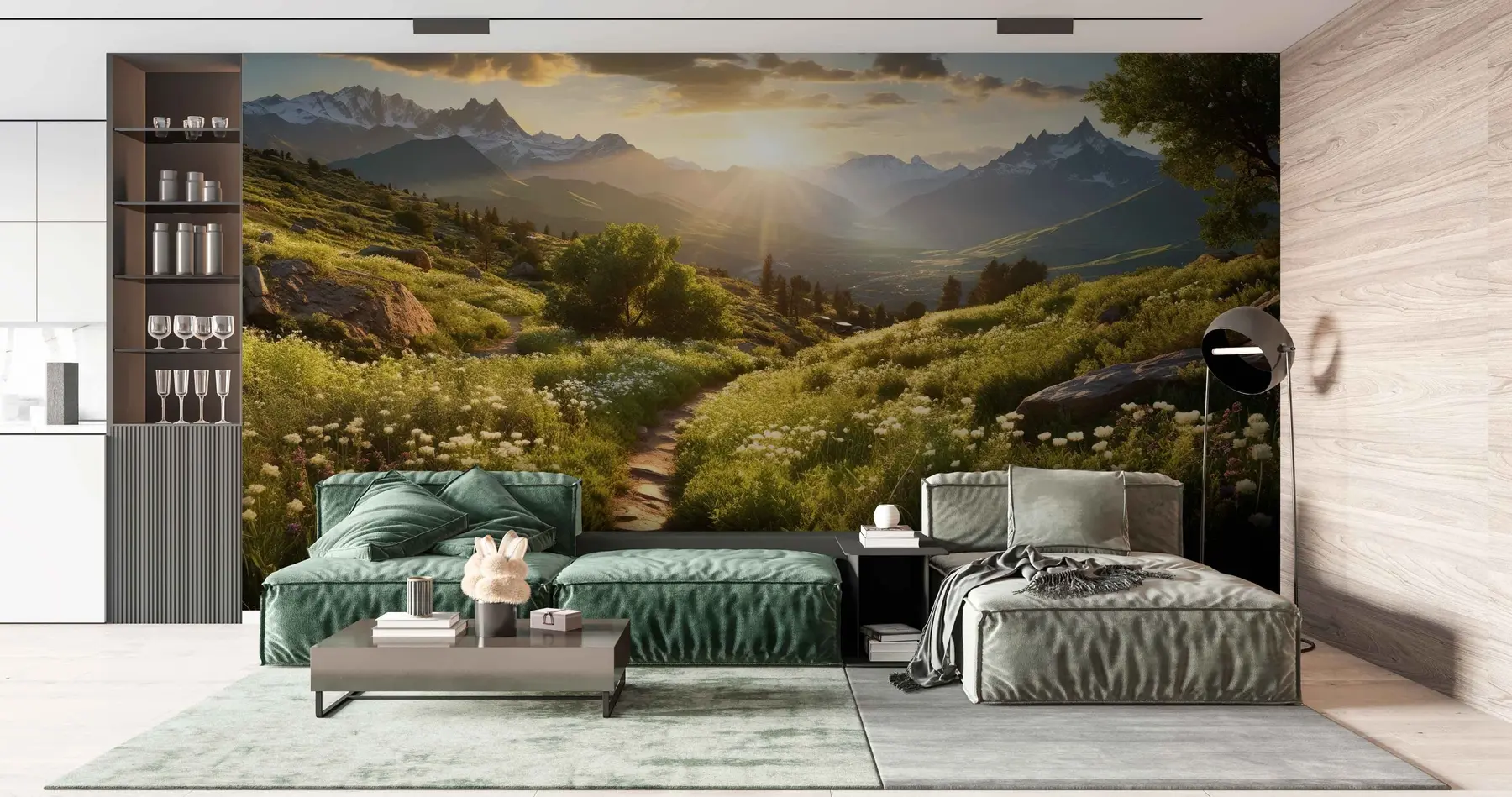 Fotobehang Berglandschap zonsondergang u96209