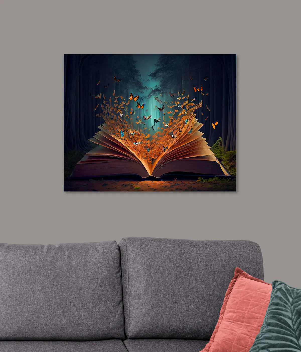  Schilderijen Sprookjesboek met vlinders in het bos s33915