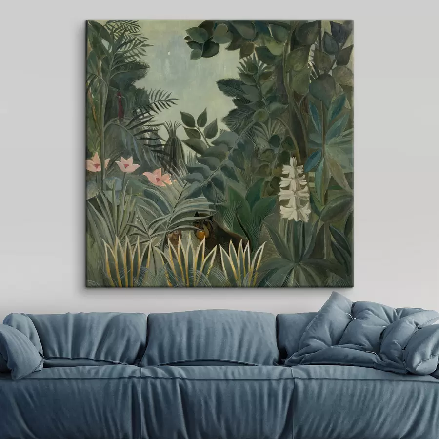  Schilderijen Equatoriale jungle, Henri Rousseau, 1909 s34840