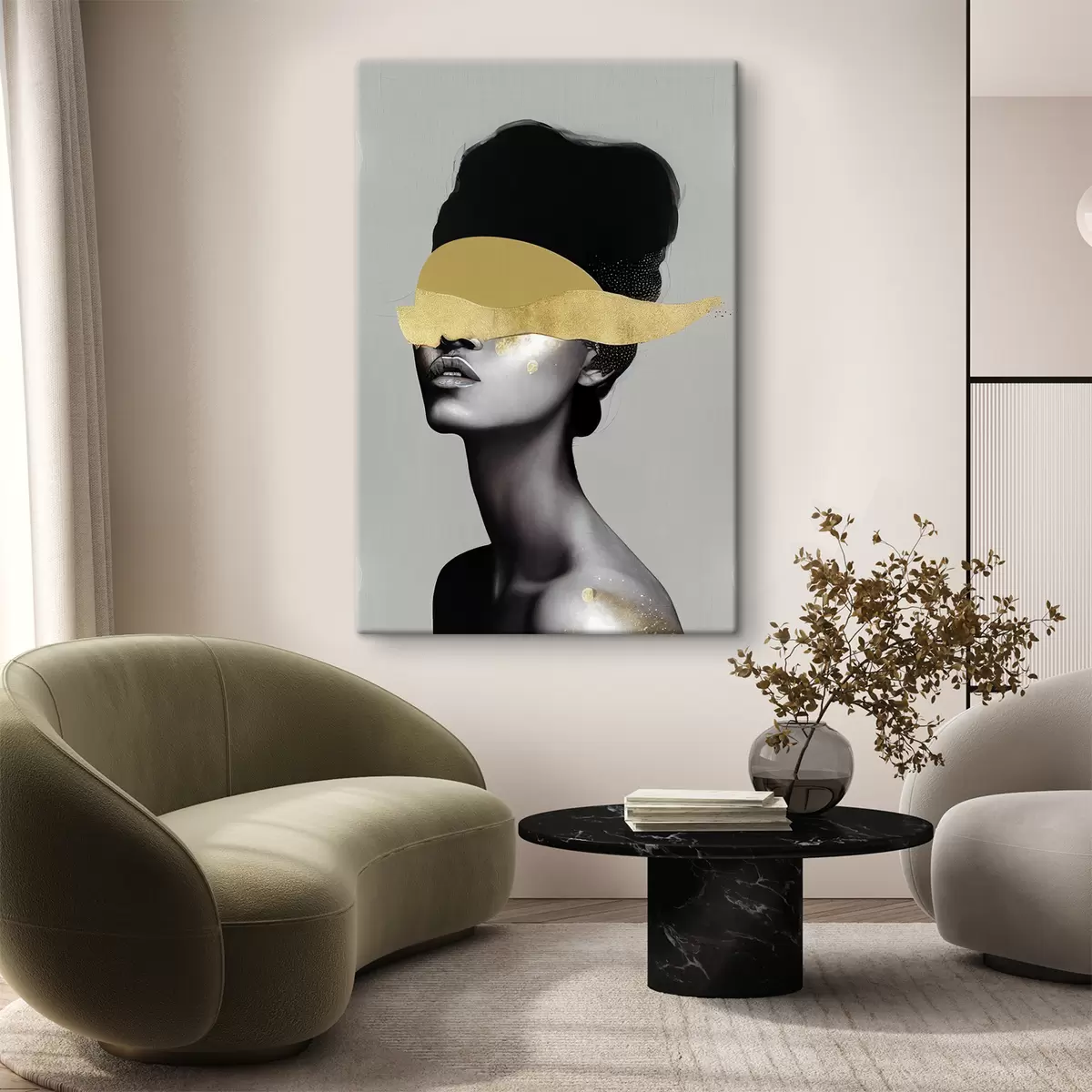  Peintures Image d'une jeune femme avec de la peinture sur le visage s34862