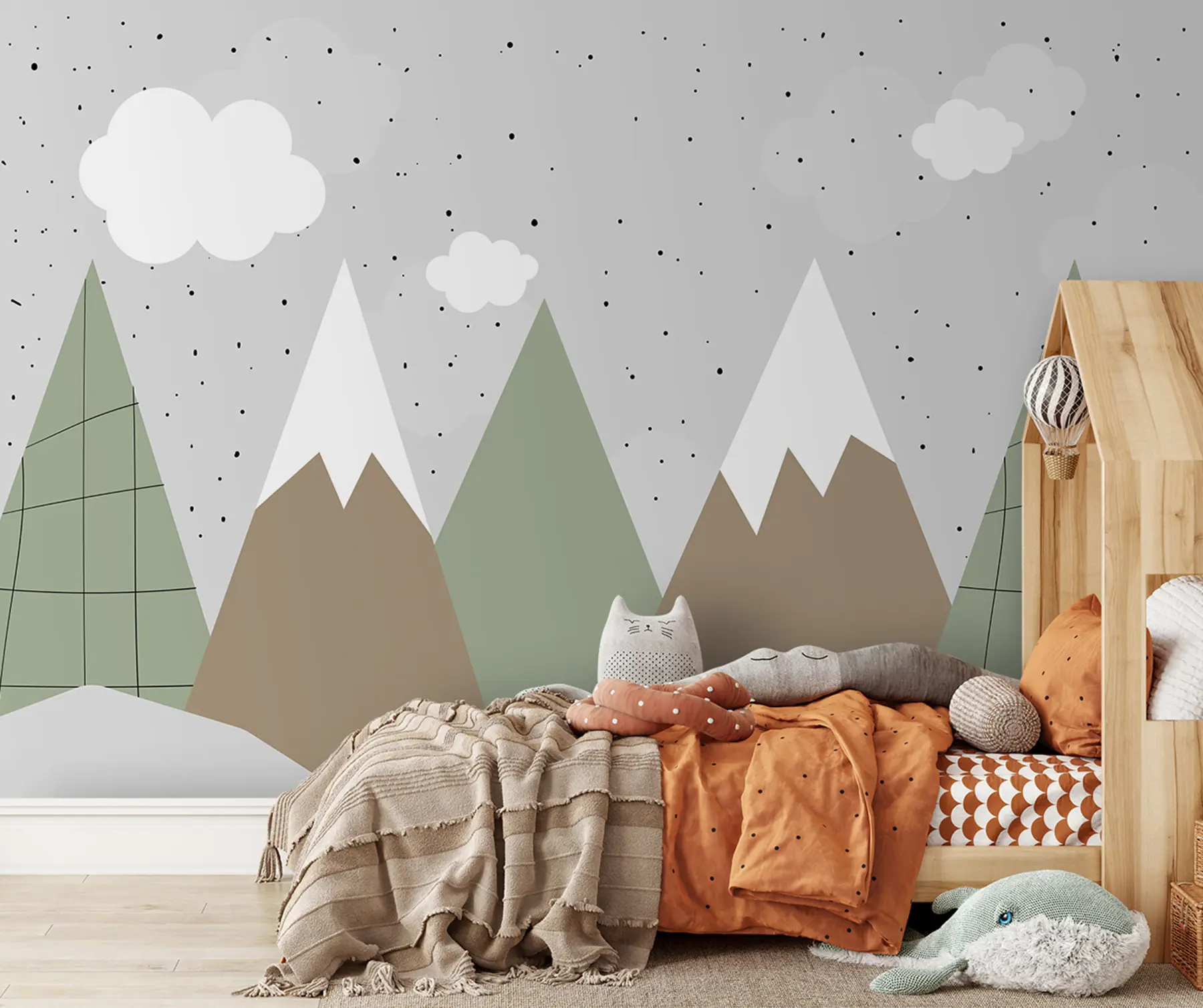 Papier peint photo Montagnes et nuages u96298