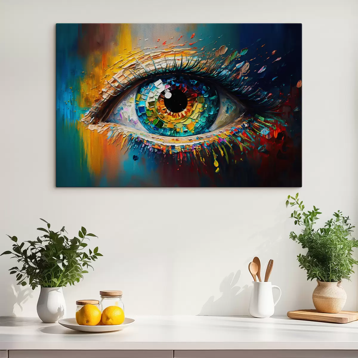  Schilderijen Oog abstractie s34943