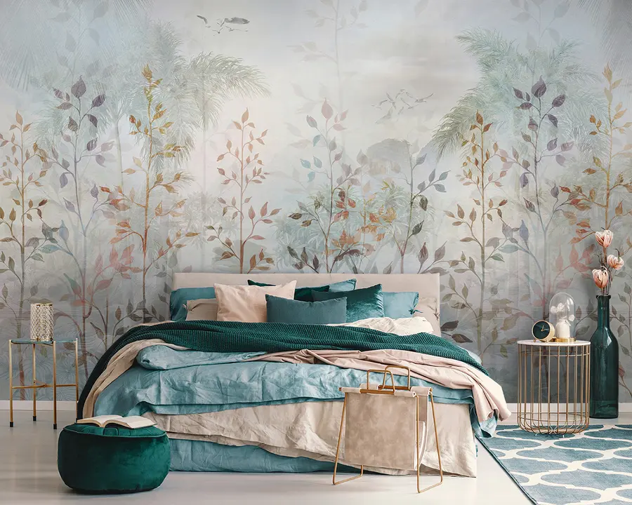 Fotobehang Landschap met planten en bomen u96446