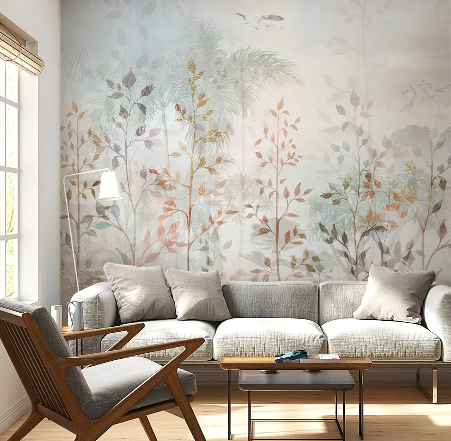 Fotobehang Landschap met planten en bomen u96446