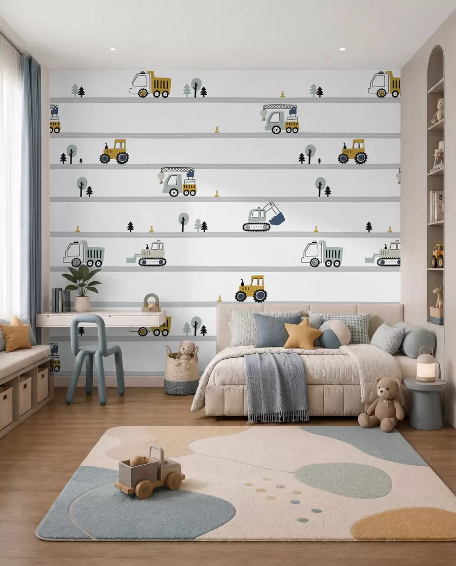 Fotobehang Kleine bouwwegen u96465