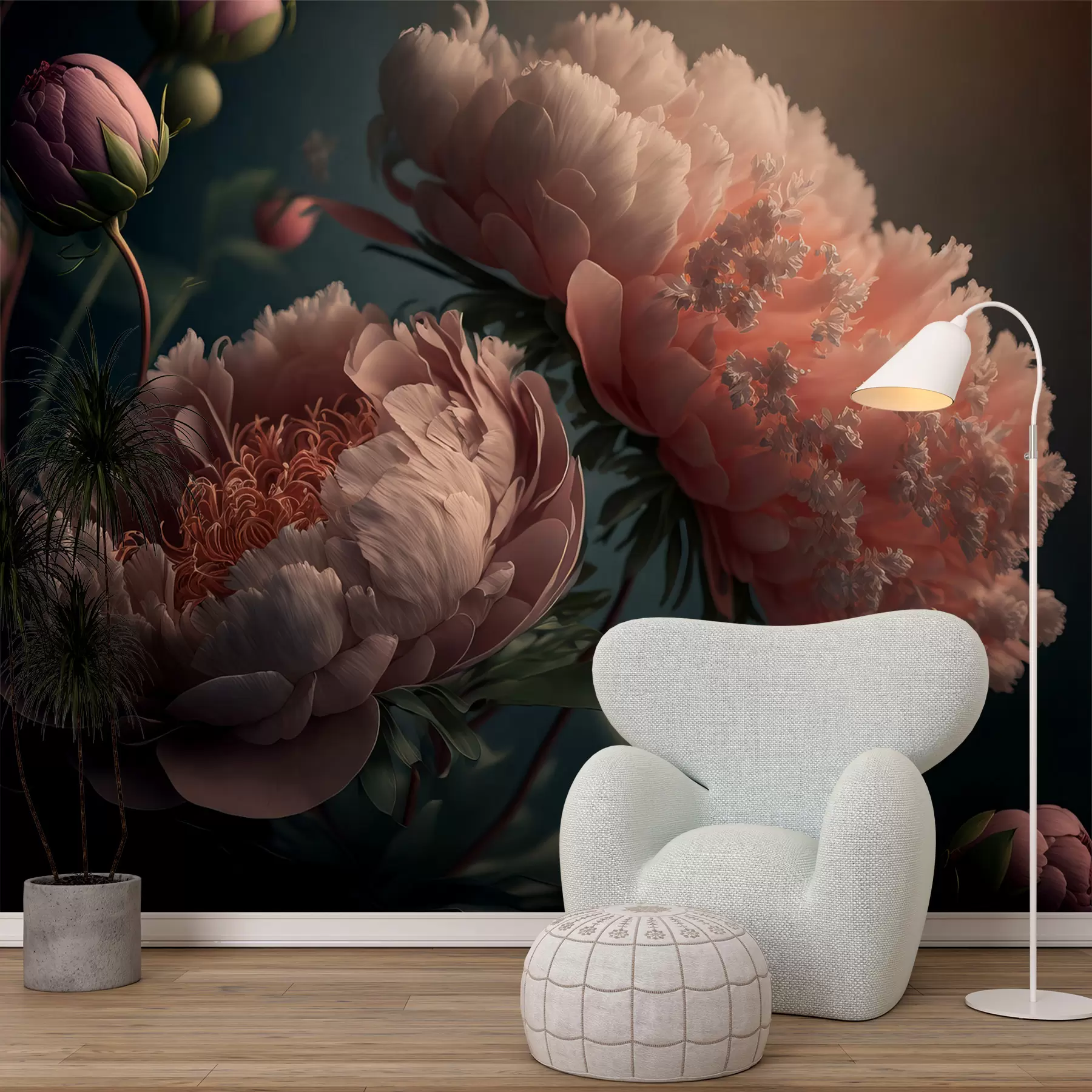  Schilderijen Schemering bloemen u96633