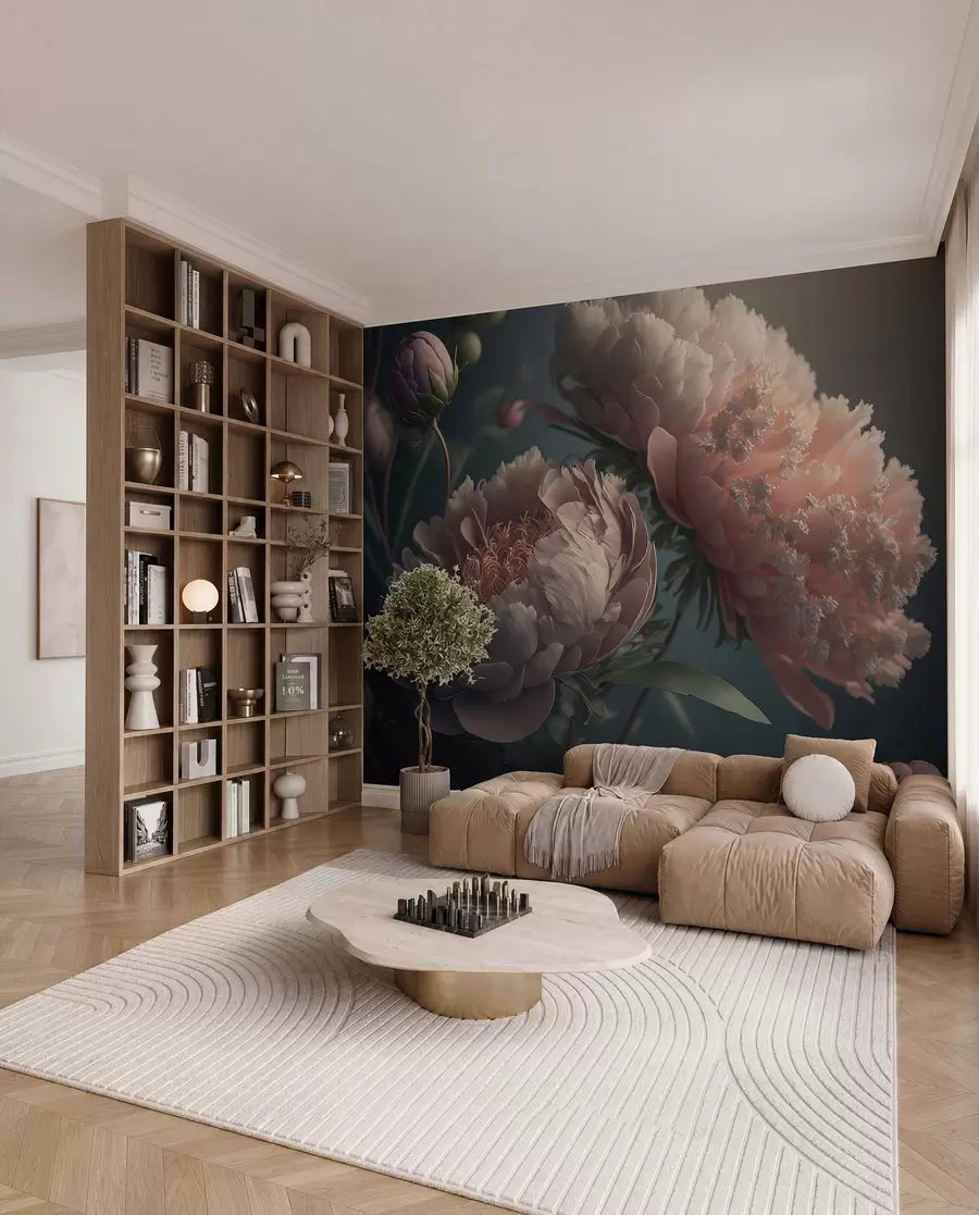 Fotobehang Schemering bloemen u96633