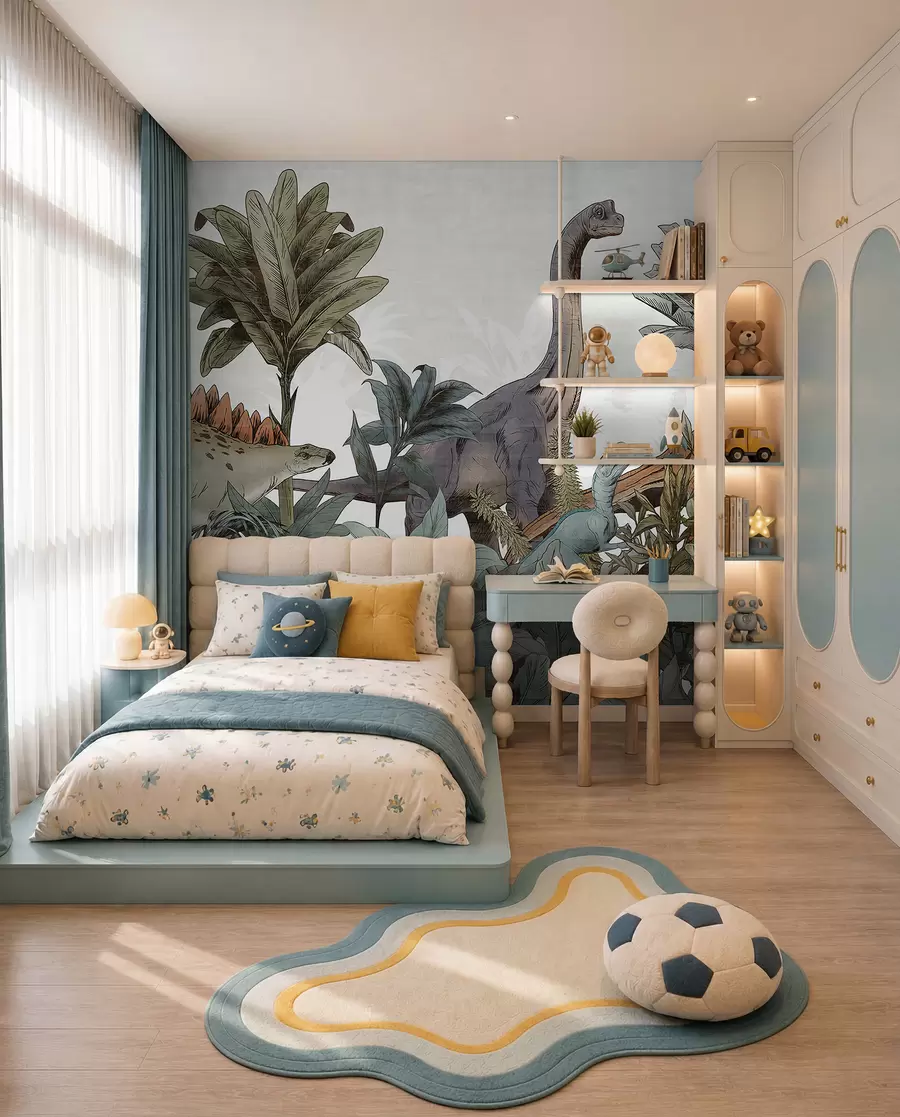 Fotobehang Park van grote dinosaurussen u96938