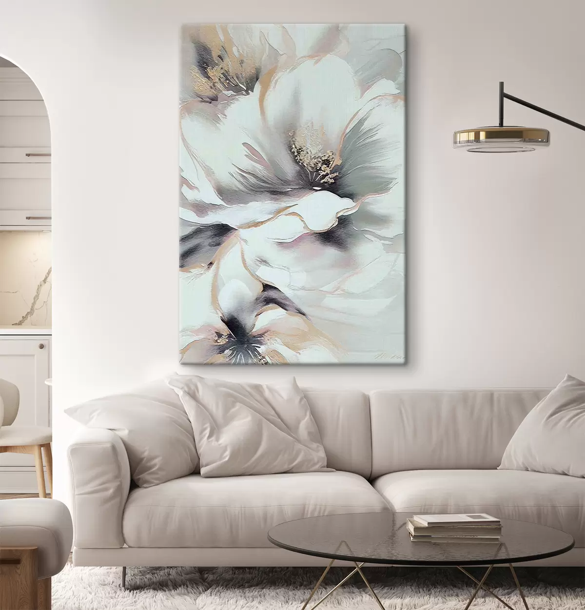  Schilderijen Bloemenpatroon met bladeren, planten en bamboe s35428