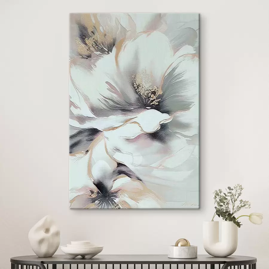 Fotobehang Bloemenpatroon met bladeren, planten en bamboe s35428