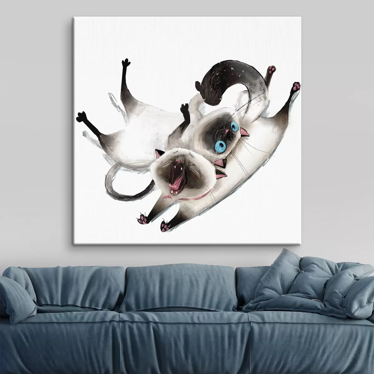  Peintures Des chats joueurs qui s'amusent ensemble s34990