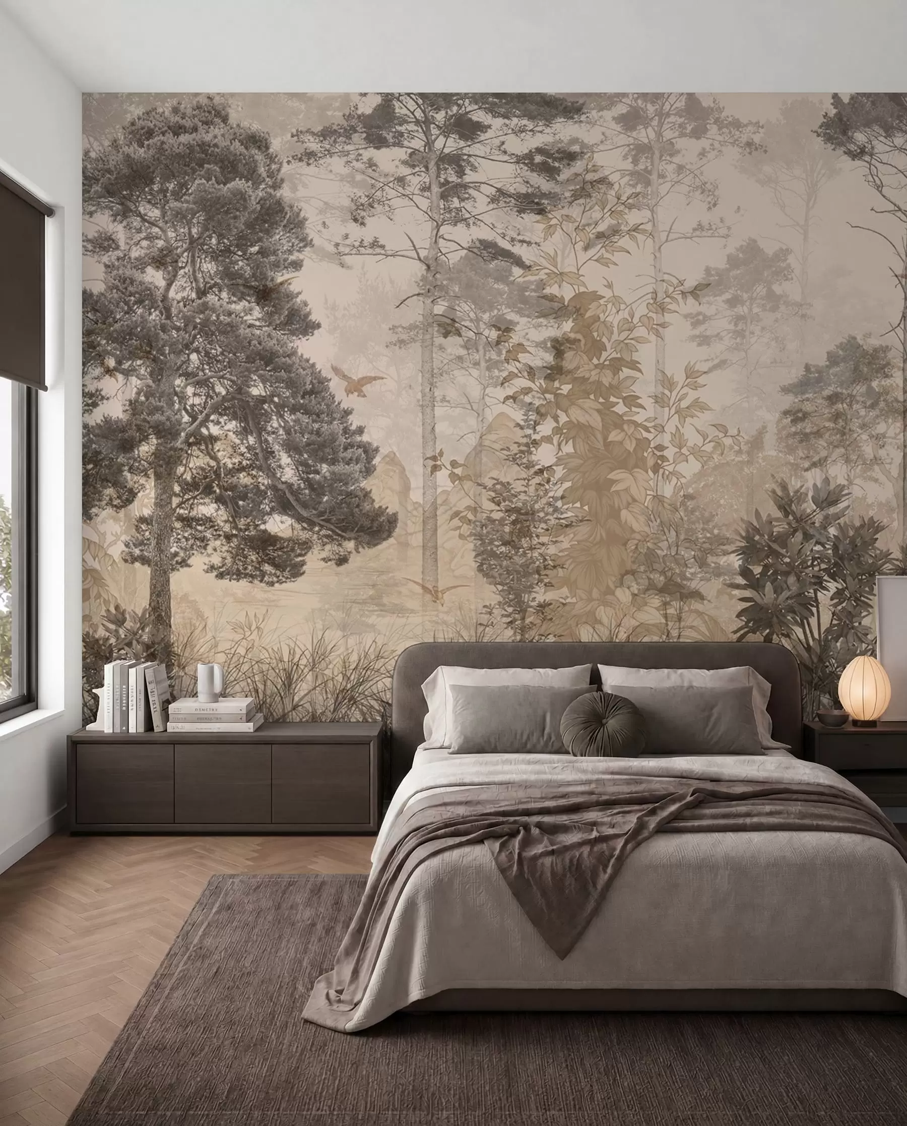 Fotobehang Bos in grungestijl u97057