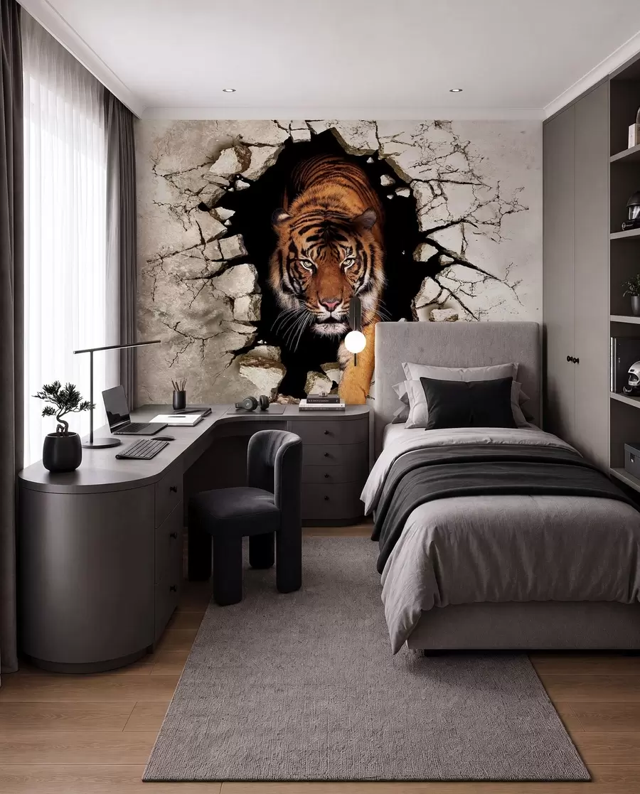 Papier peint photo tigre 3D u97031