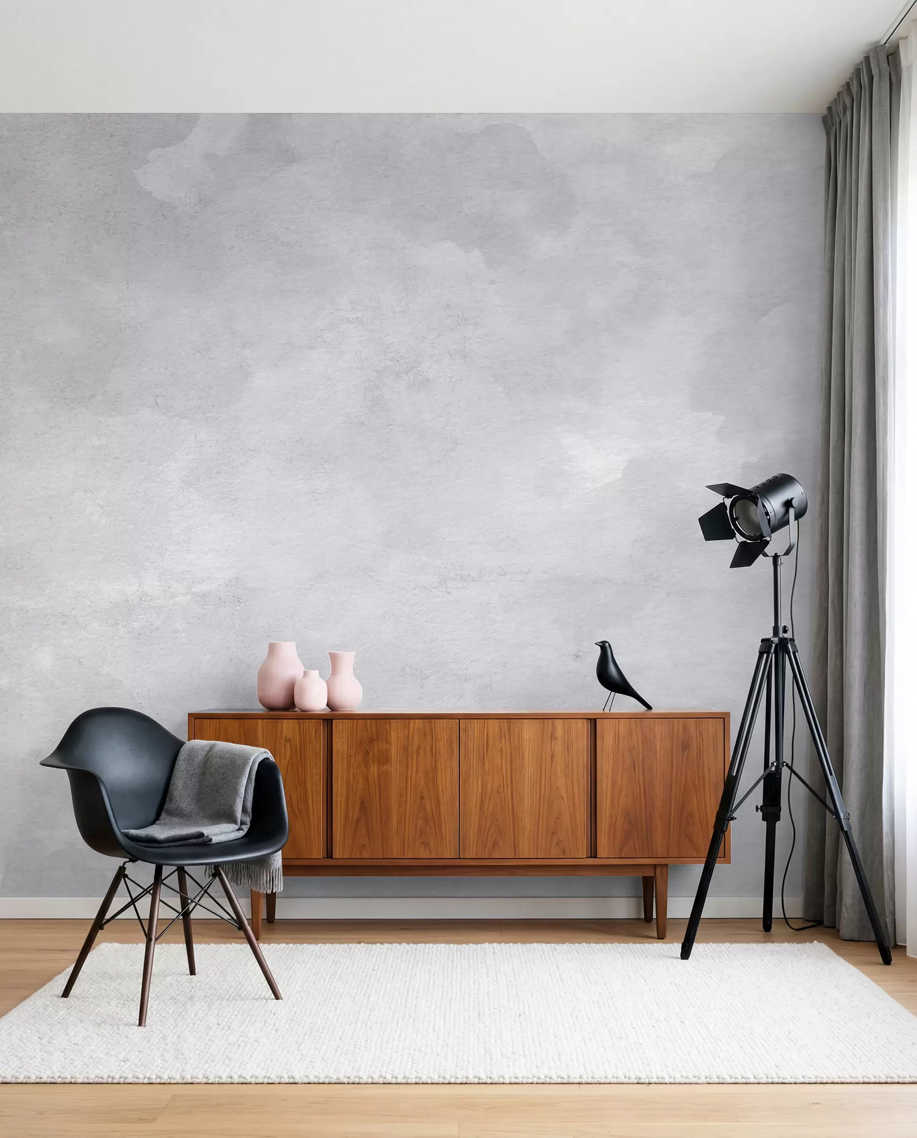 Fotobehang Grijs rokerig beton u97232