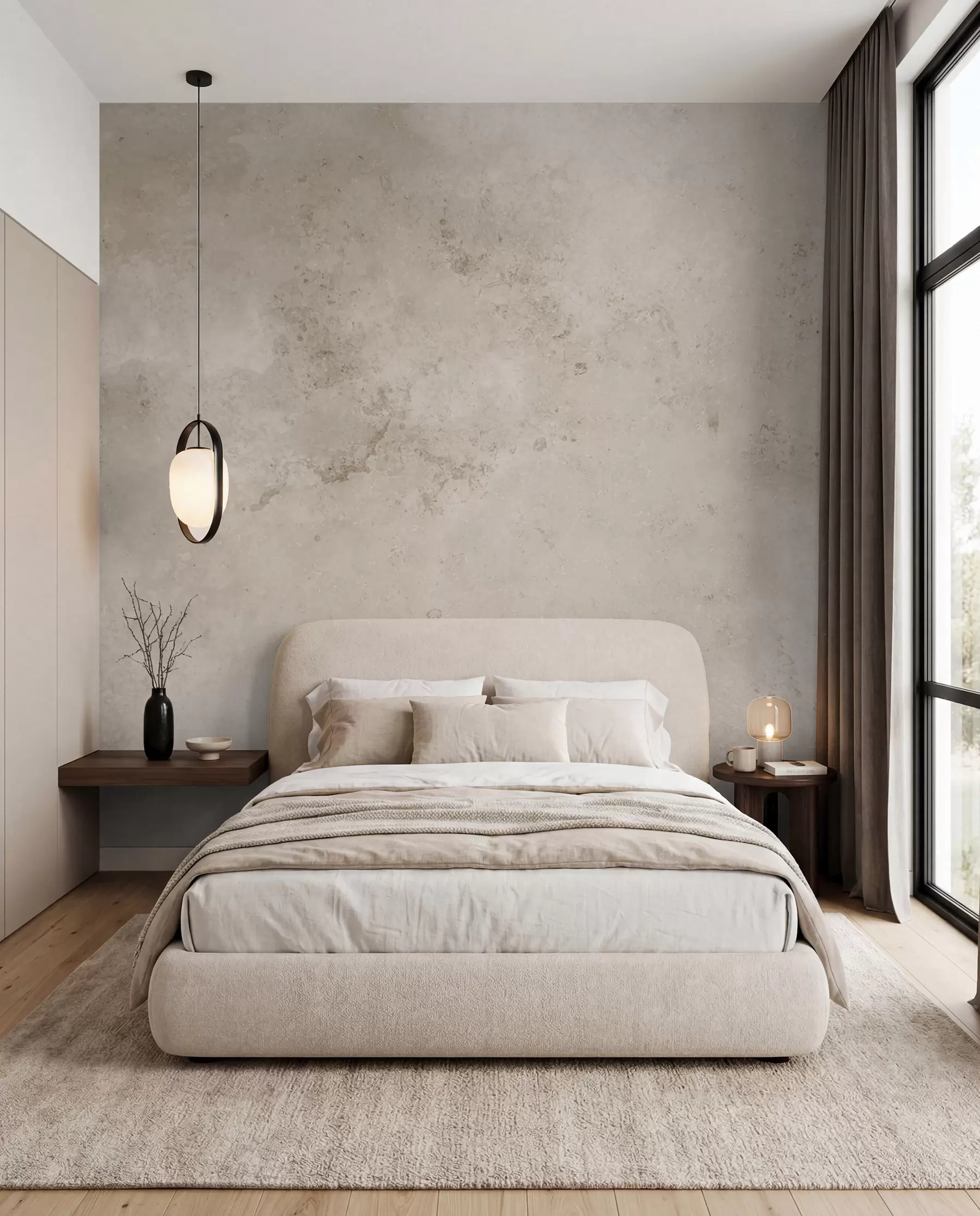 Fotobehang Beige betonnen muur u97236