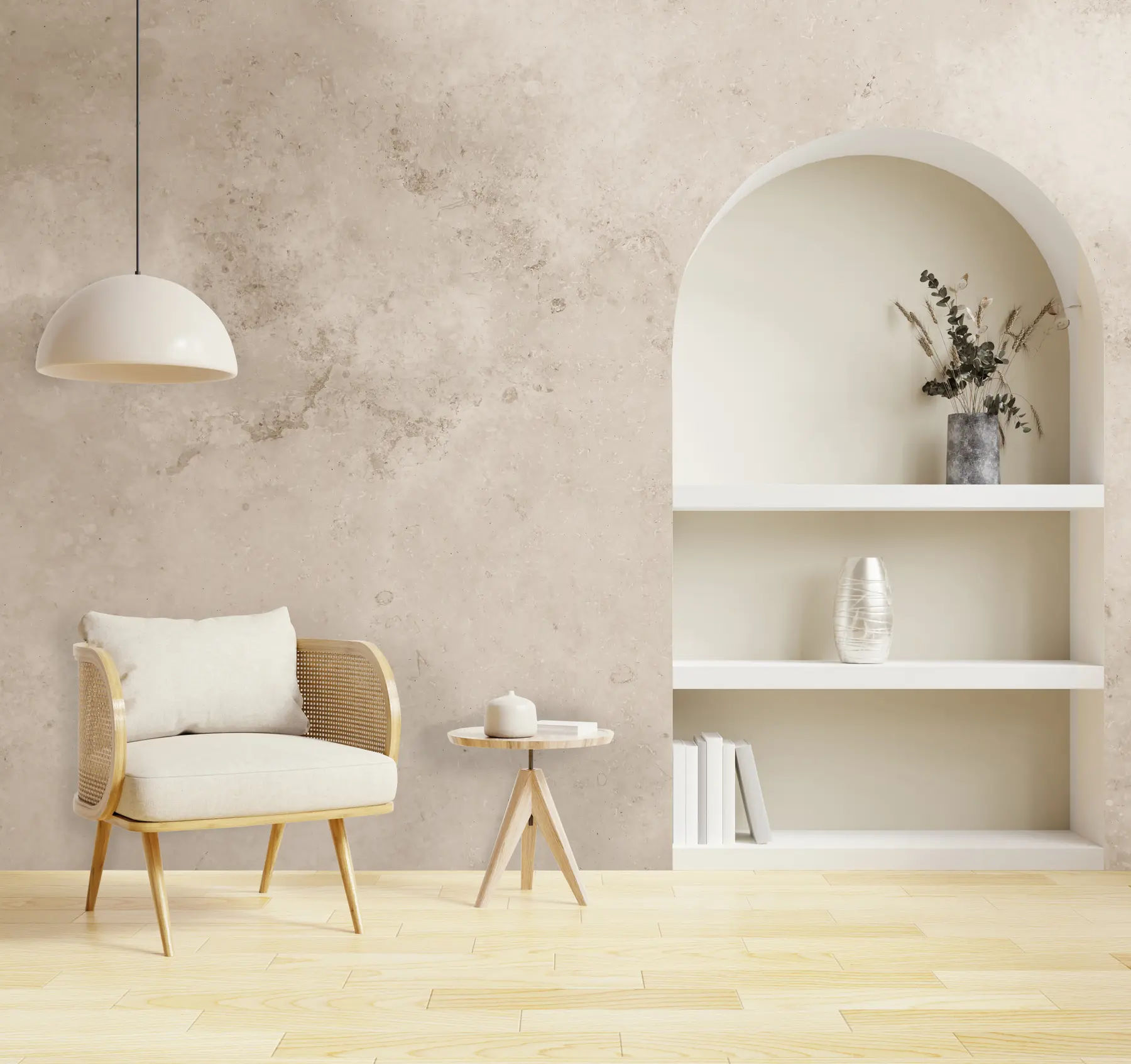 Fotobehang Beige betonnen muur u97236
