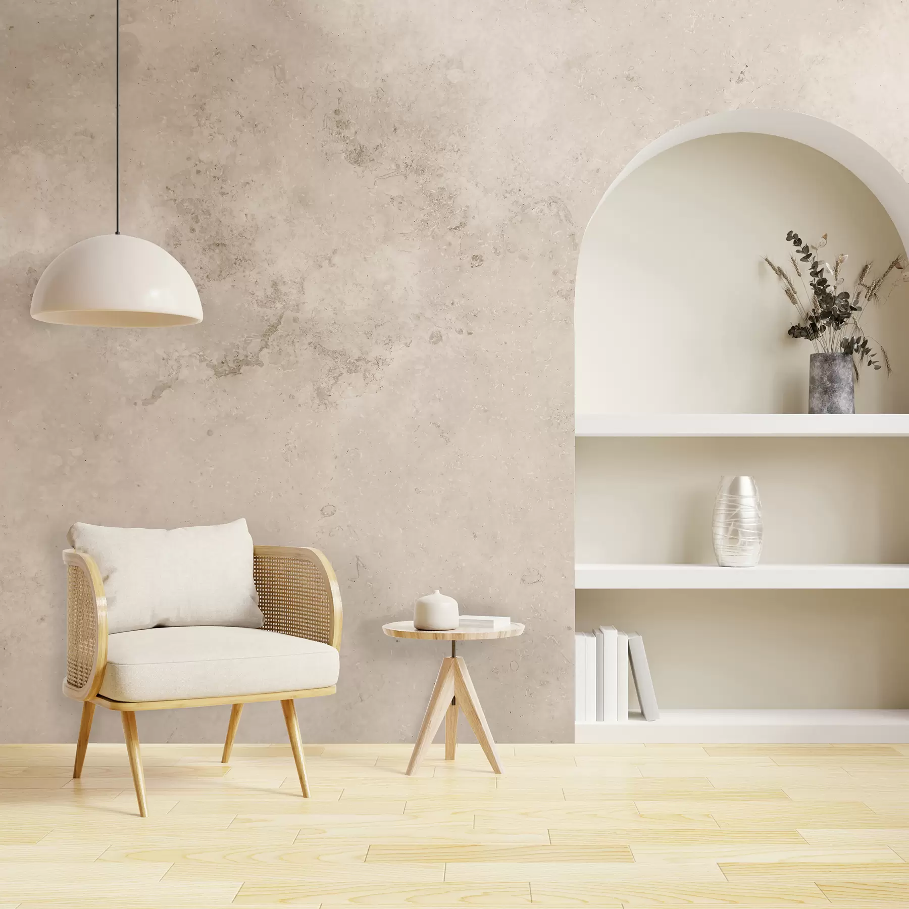 Fotobehang Beige betonnen muur u97236
