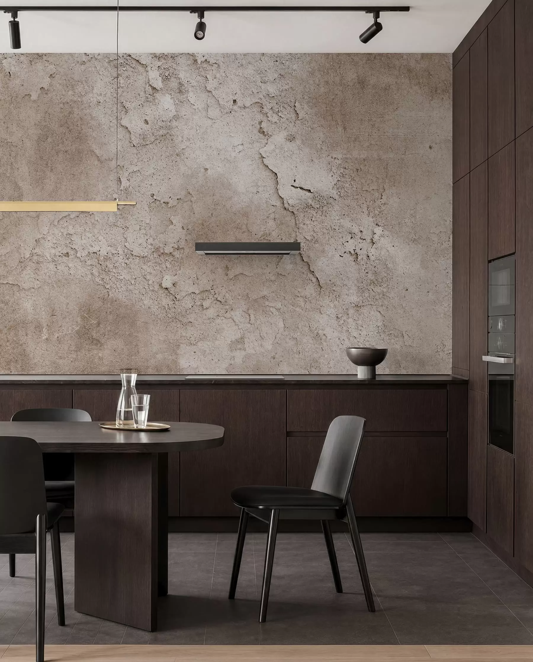 Fotobehang Bruine betonnen muur met ruwe randen u97237