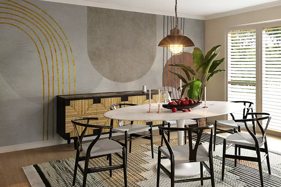 Fotobehang Abstracte bohotekening u97255