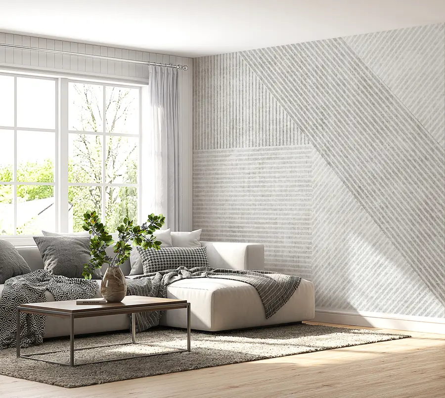 Fotobehang Geometrische vintage lijnen u96331