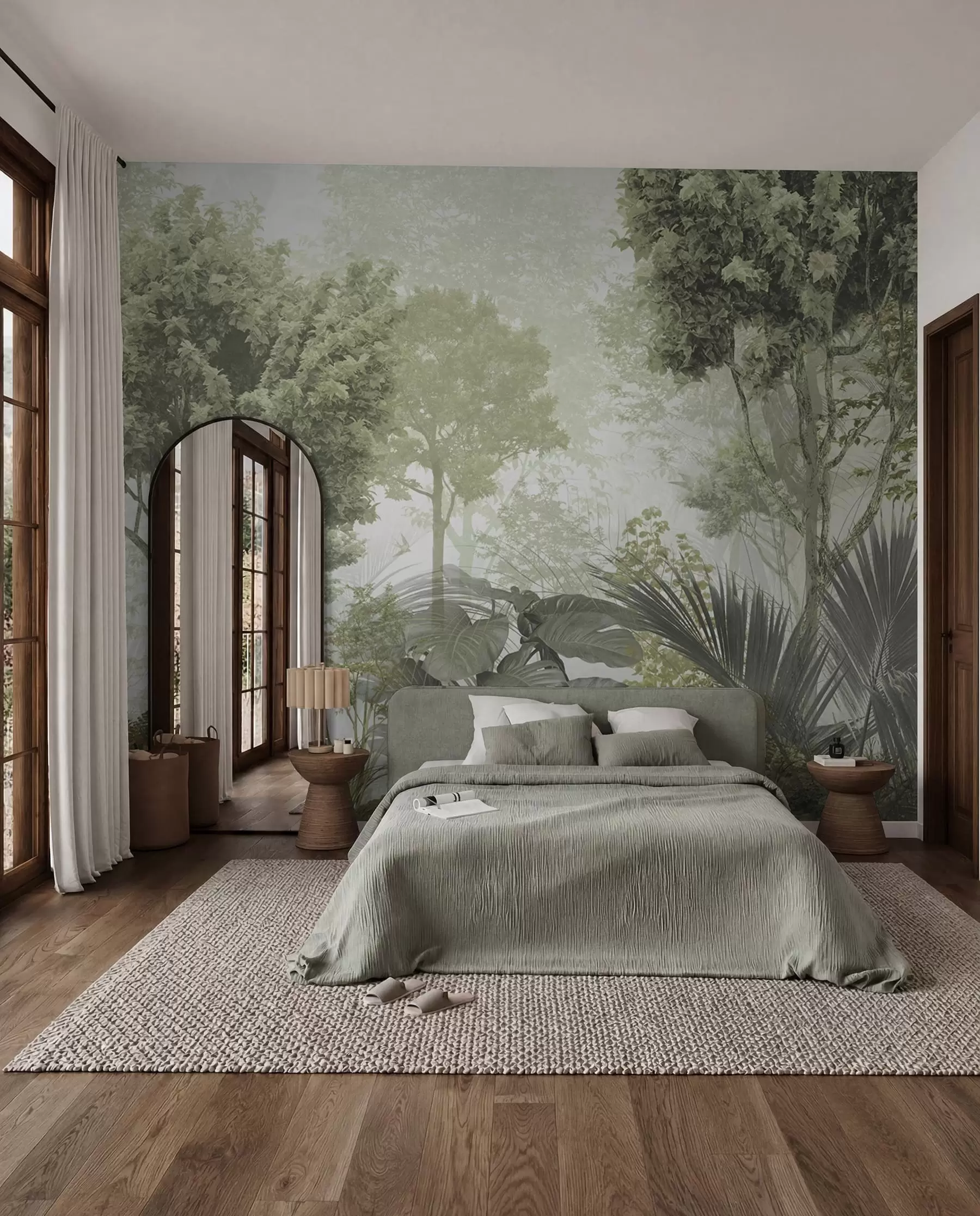 Fotobehang Ochtend in de diepten van het bos u97409