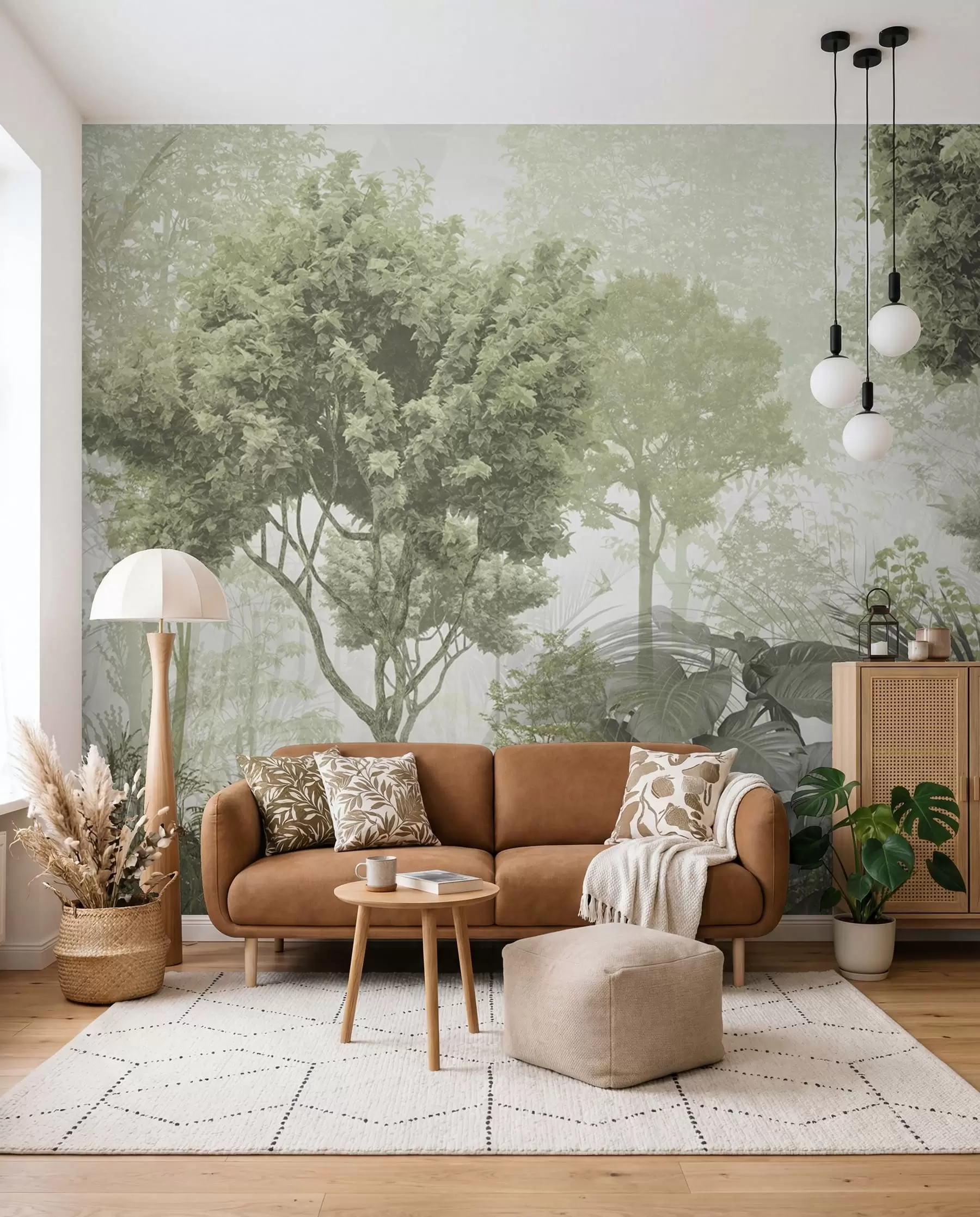 Fotobehang Ochtend in de diepten van het bos u97409
